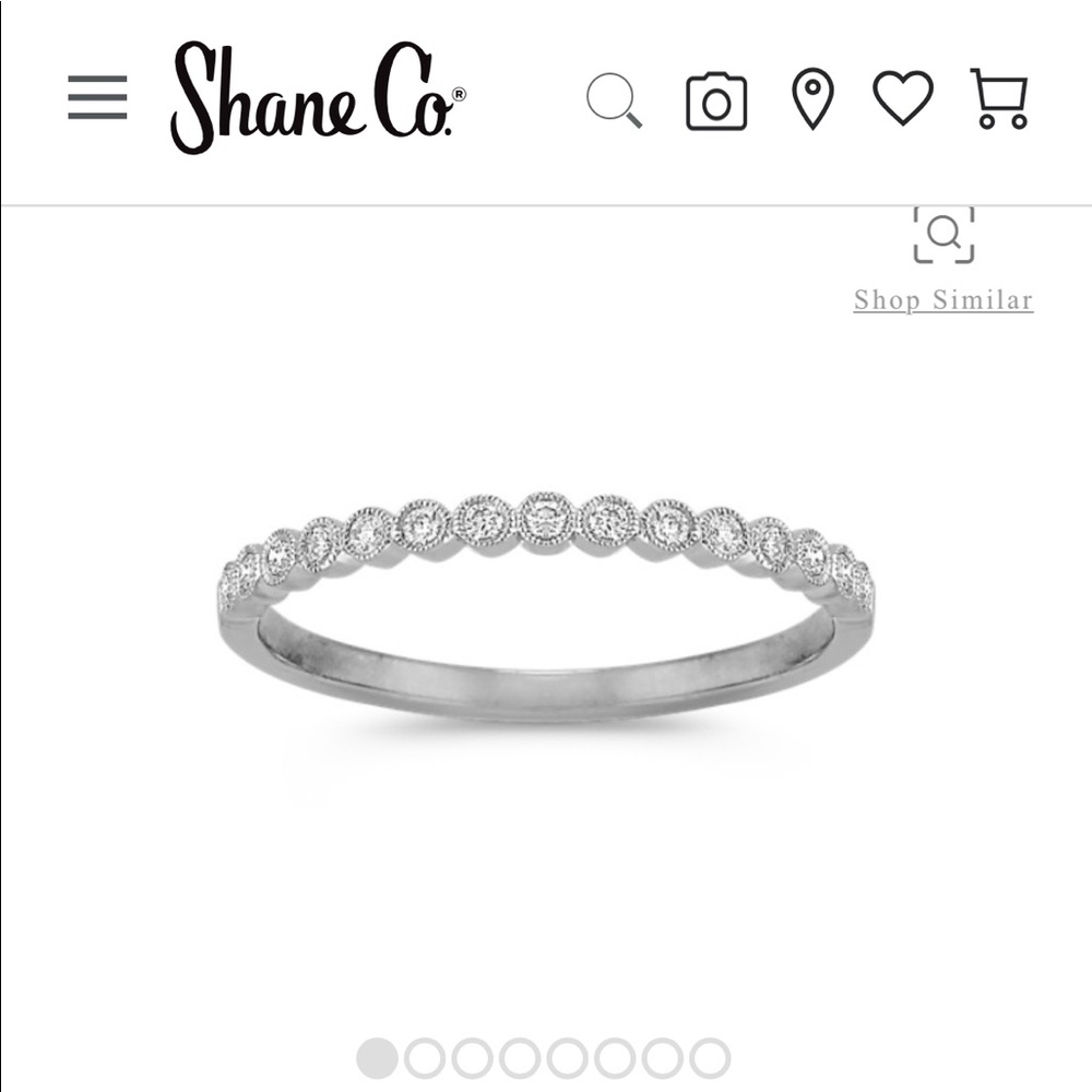 Shane Co. bezel set round diamond wedding band